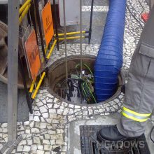 Caixa submersível em inox.